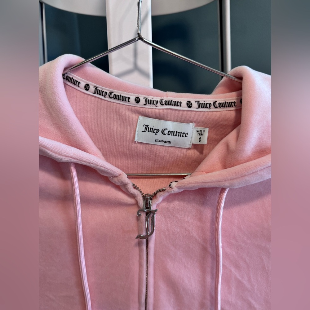 NWOT Juicy Couture Blush Pink Velour Jacket - Picture 10 of 12